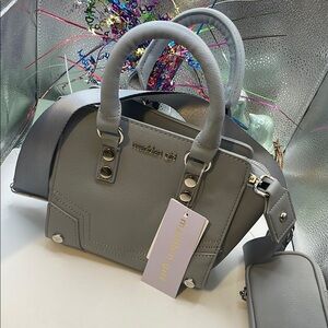 BNWT Madden Girl Gray Handbag (000280)